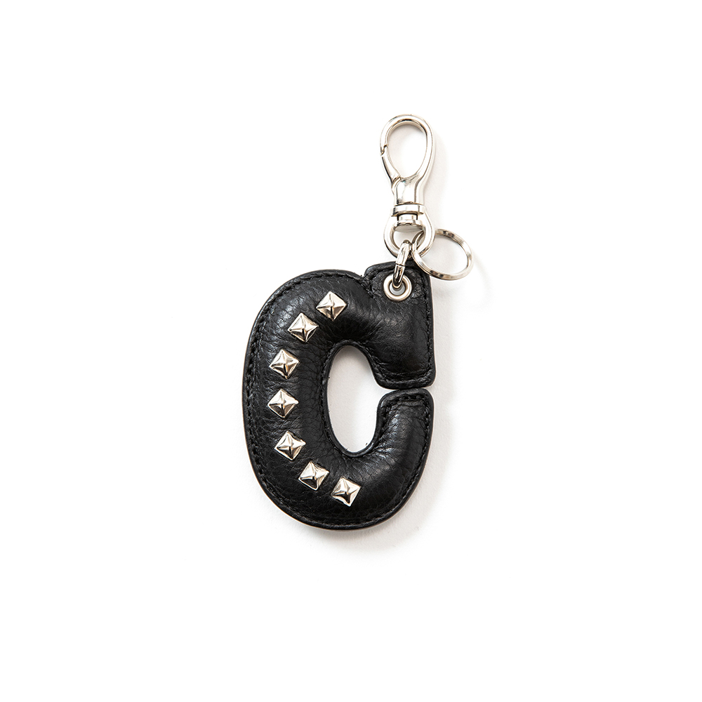 画像: CALEE/Studs leather logo & hotel key ring -Type A-（Black/A）［スタッズレザーキーリング-23春夏］