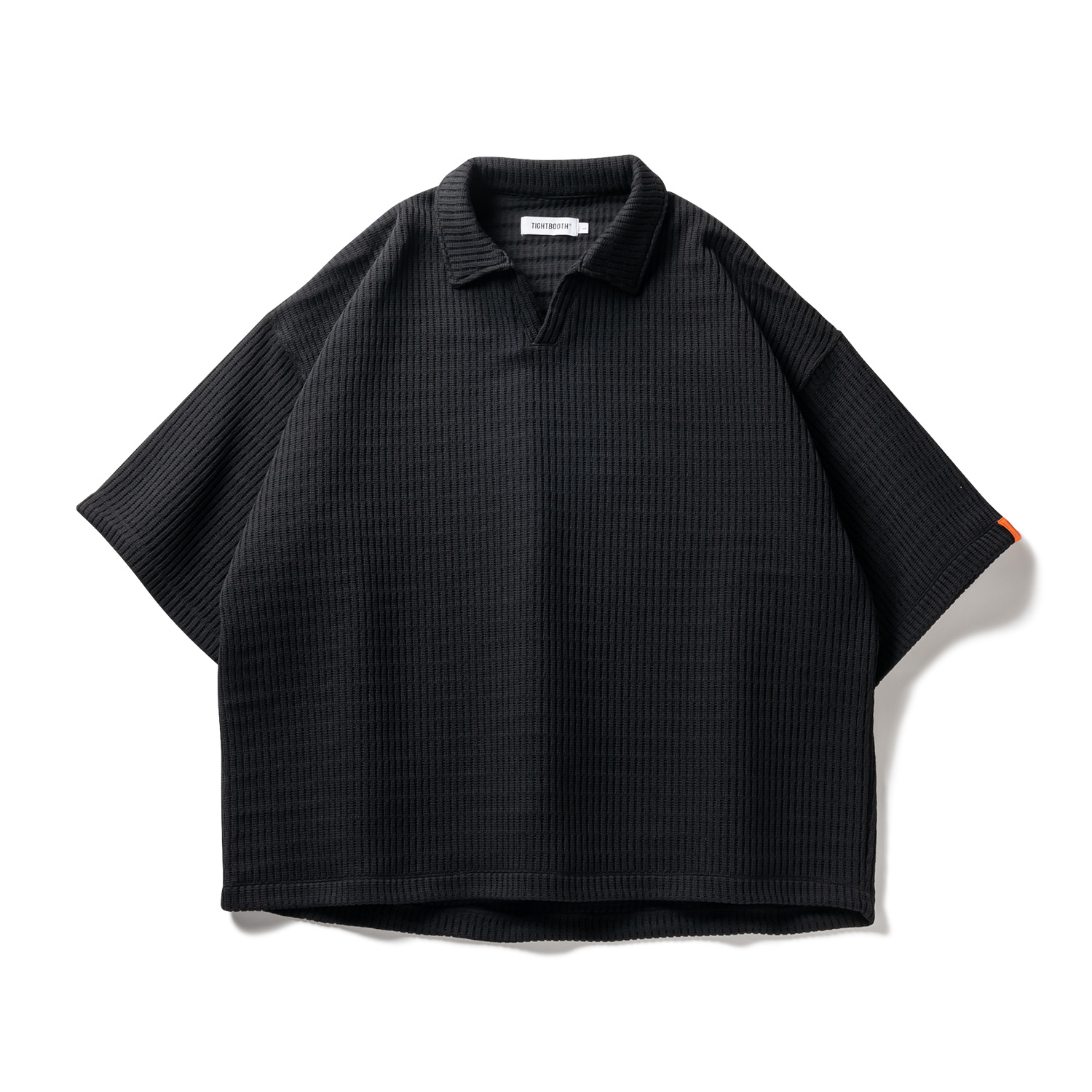 画像: TIGHTBOOTH/MYSTERY GAUGE OPEN POLO（Black）［オープンカラーポロ-23春夏］