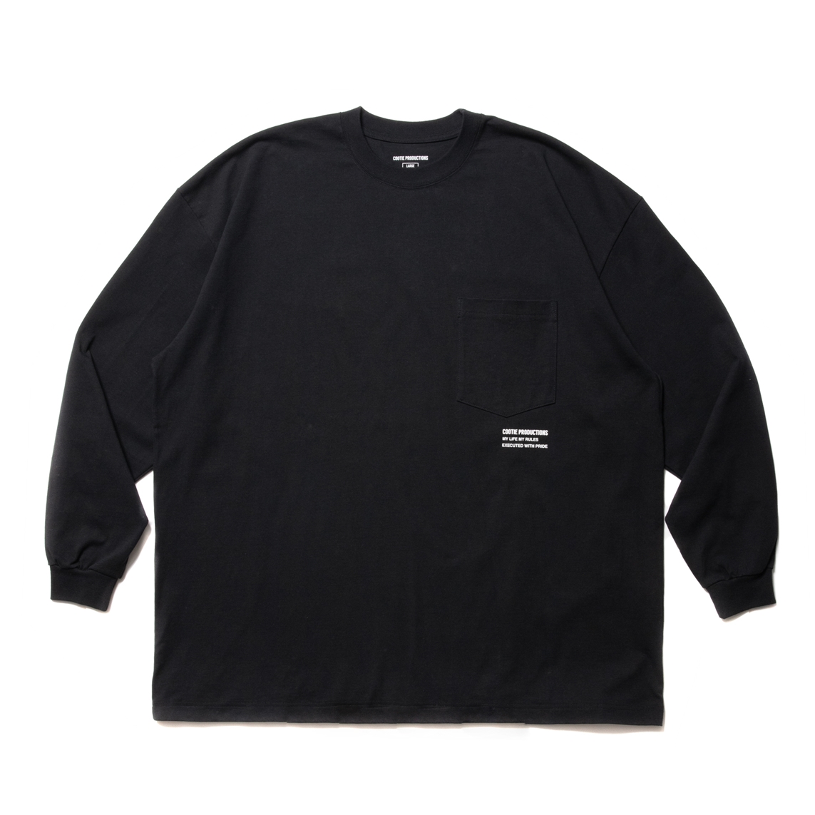 画像: COOTIE PRODUCTIONS/Open End Yarn Error Fit L/S Tee（Black）［エラーフィット長袖ポケT-23春夏］