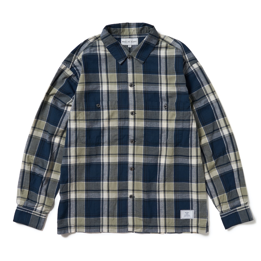 画像: ROUGH AND RUGGED/WALKEN（BLUE CHECK） 【30%OFF】［タイプライターチェックシャツ-23春夏］