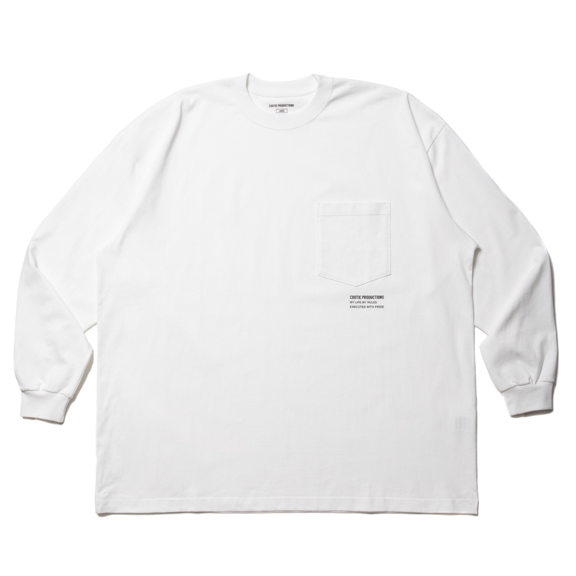 画像: COOTIE PRODUCTIONS/Open End Yarn Error Fit L/S Tee（White）［エラーフィット長袖ポケT-23春夏］