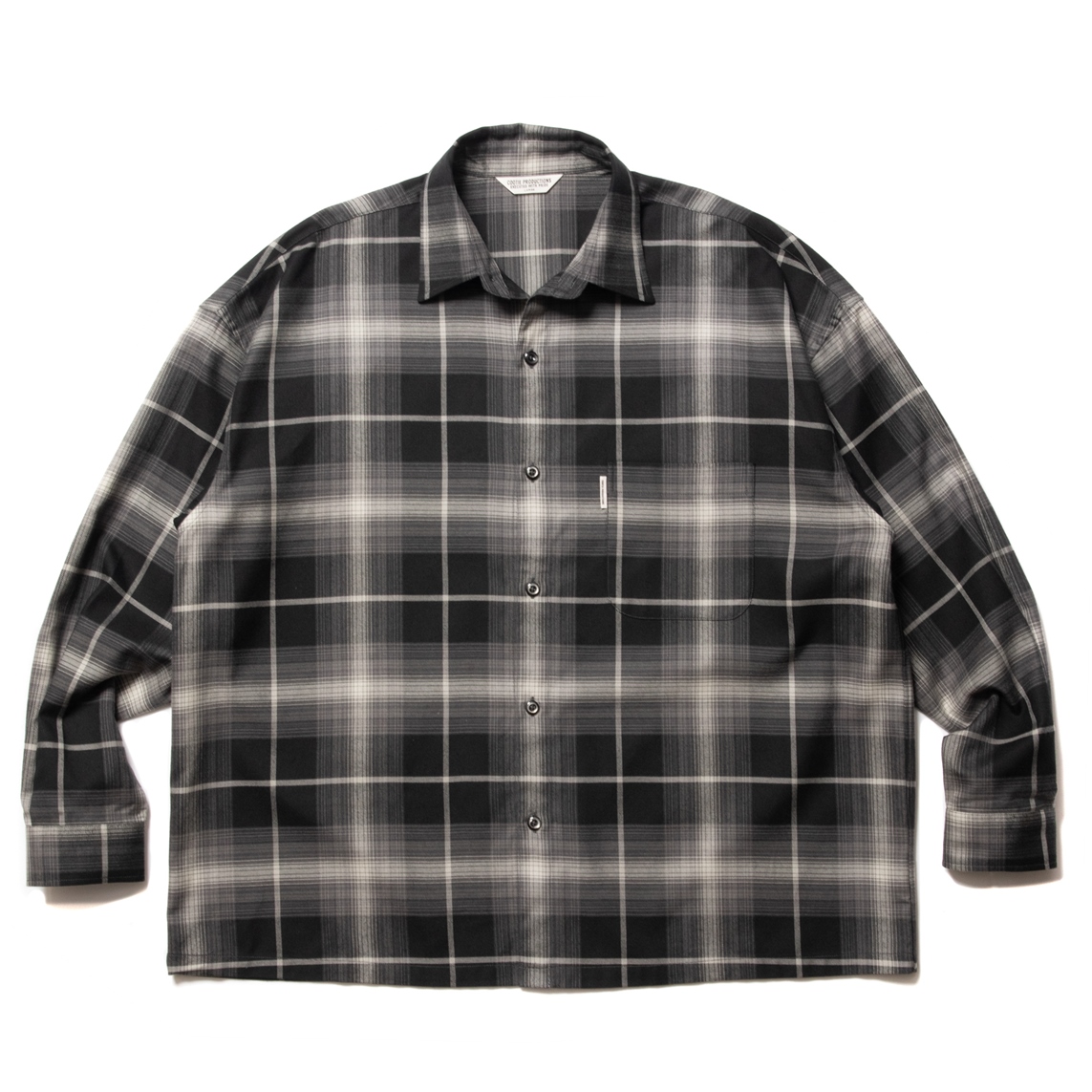 画像: COOTIE PRODUCTIONS/R/C Ombre Check L/S Shirt（Black）［オンブレチェックシャツ-23春夏］