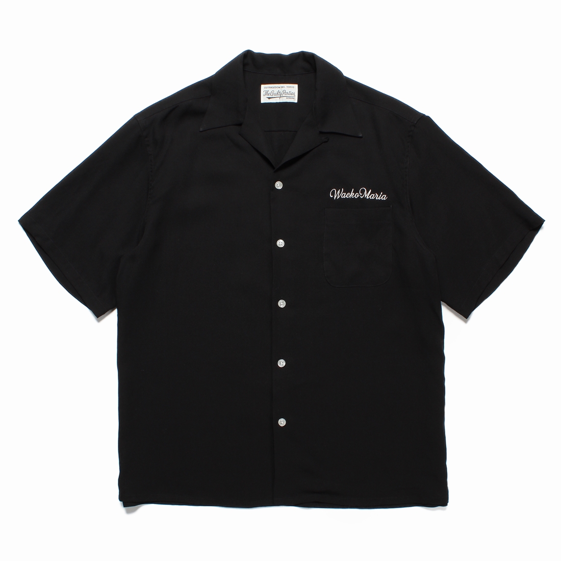 画像: WACKO MARIA/50'S OPEN COLLAR SHIRT（BLACK）［50'Sオープンカラーシャツ-23春夏］