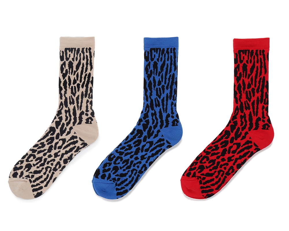 画像: WACKO MARIA/LEOPARD JACQUARD SOCKS（各色）［レオパードジャガードソックス-23春夏］