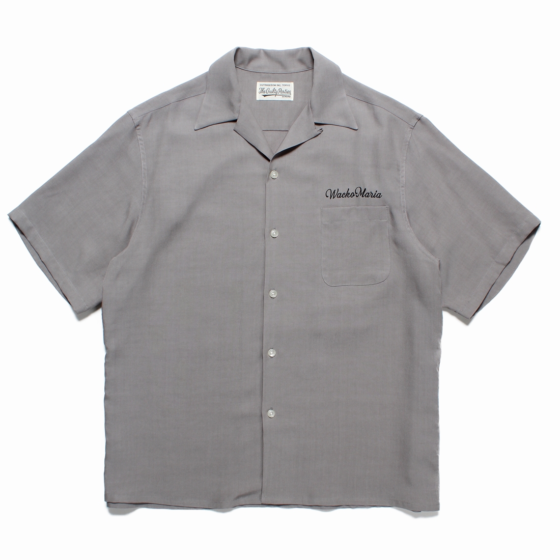 画像: WACKO MARIA/50'S OPEN COLLAR SHIRT（GRAY）［50'Sオープンカラーシャツ-23春夏］