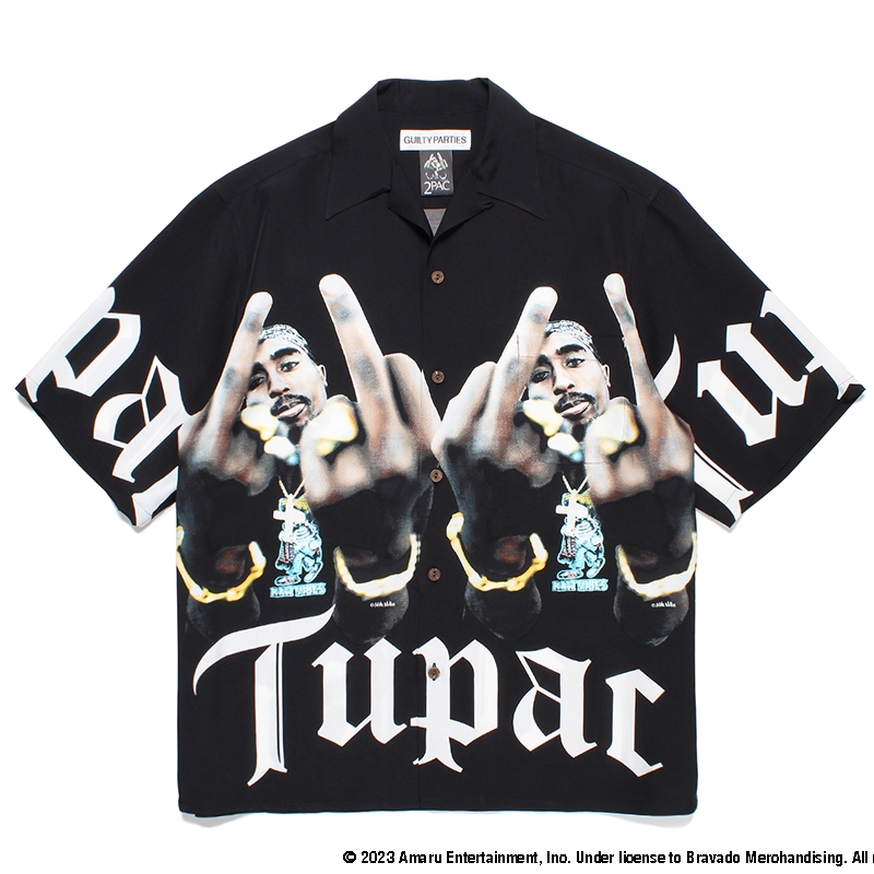 WACKO MARIA ワコマリア 23SS 2PAC HAWAIIAN SHIRT TYPE-2 アロハ ハワイアン 半袖シャツ ブルー サイズM 正規品 / 31886