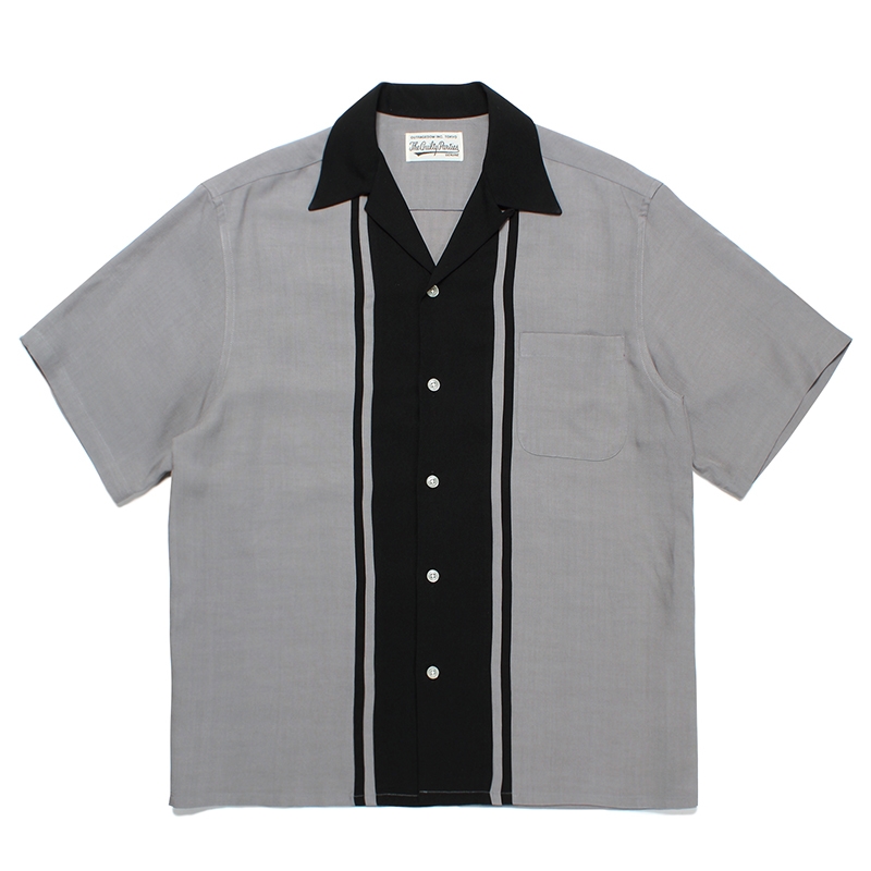 画像: WACKO MARIA/TWO TONE 50'S OPEN COLLAR SHIRT（GRAY）［2トーン50'Sオープンカラーシャツ-23春夏］