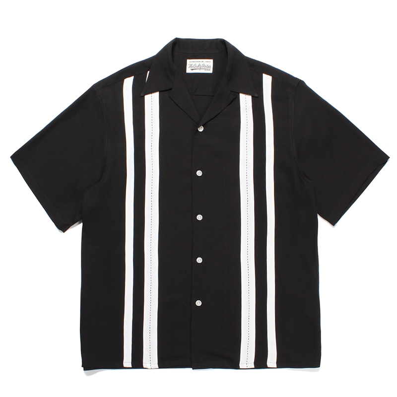 画像: WACKO MARIA/TWO TONE 50'S OPEN COLLAR SHIRT（BLACK）［2トーン50'Sオープンカラーシャツ-23春夏］