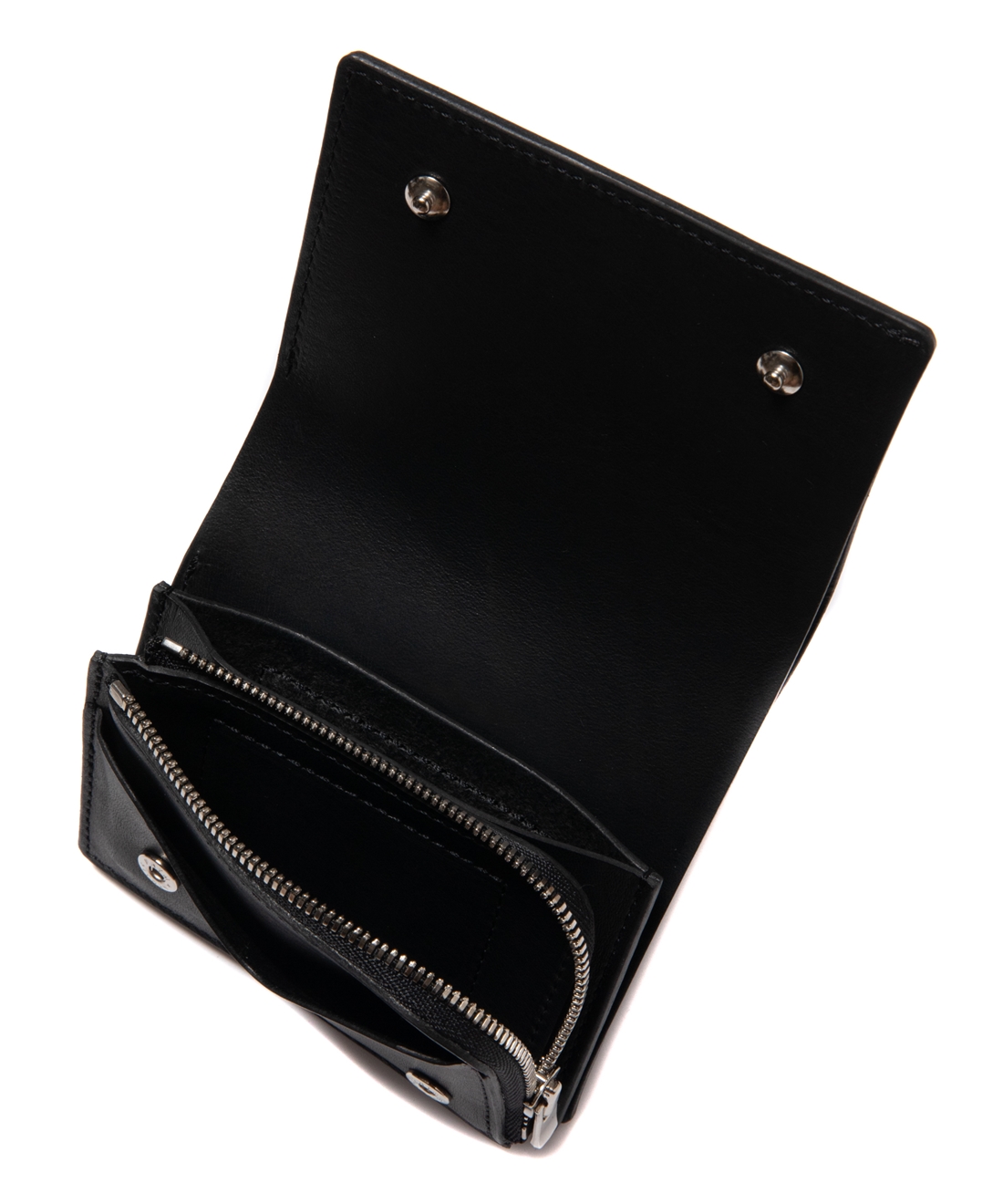 画像: COOTIE PRODUCTIONS/Leather Compact Purse（Black）［レザーウォレット-24春夏］