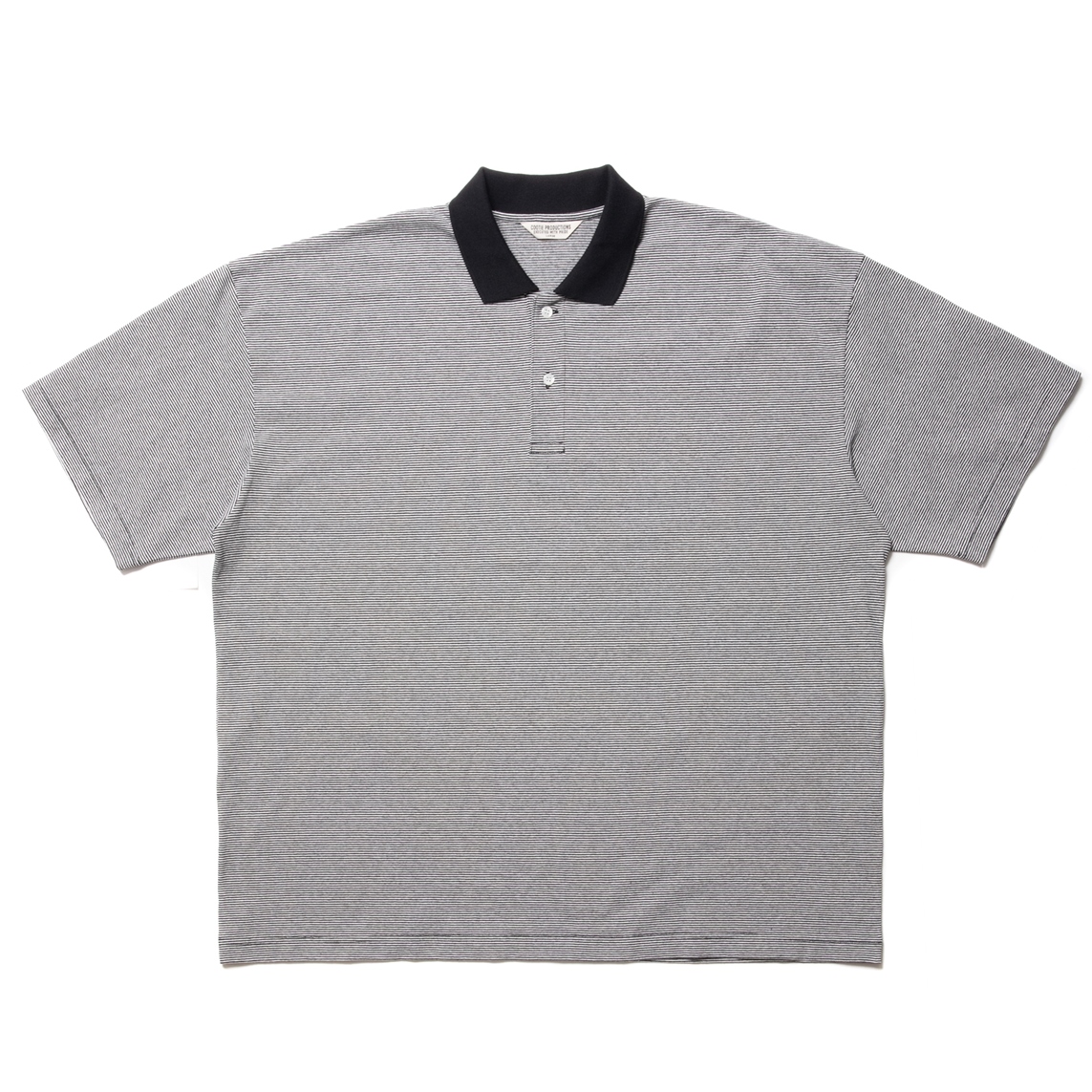 画像: COOTIE PRODUCTIONS/Open End Yarn Border S/S Polo（Black/White）［ボーダーポロ-23春夏］