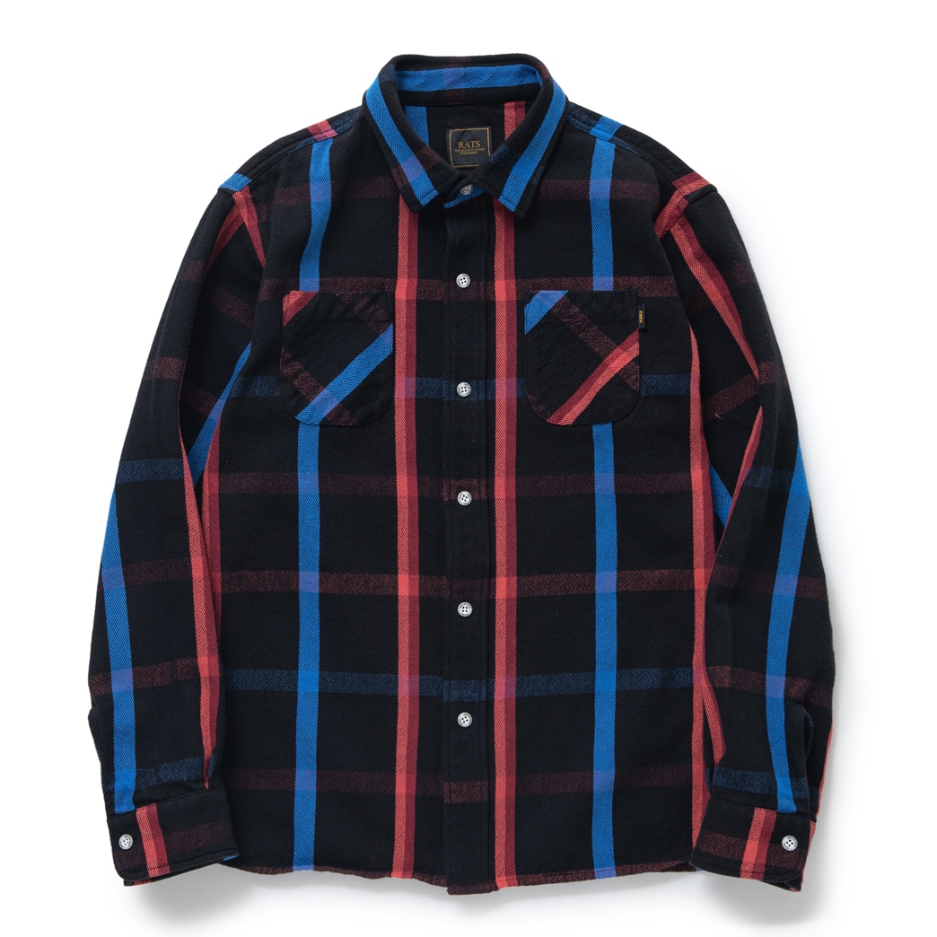 画像: 【40%OFF】RATS/YARN DYED COTTON CHECK SHIRT（BLACK CHECK）［コットンチェックシャツ-23春夏］