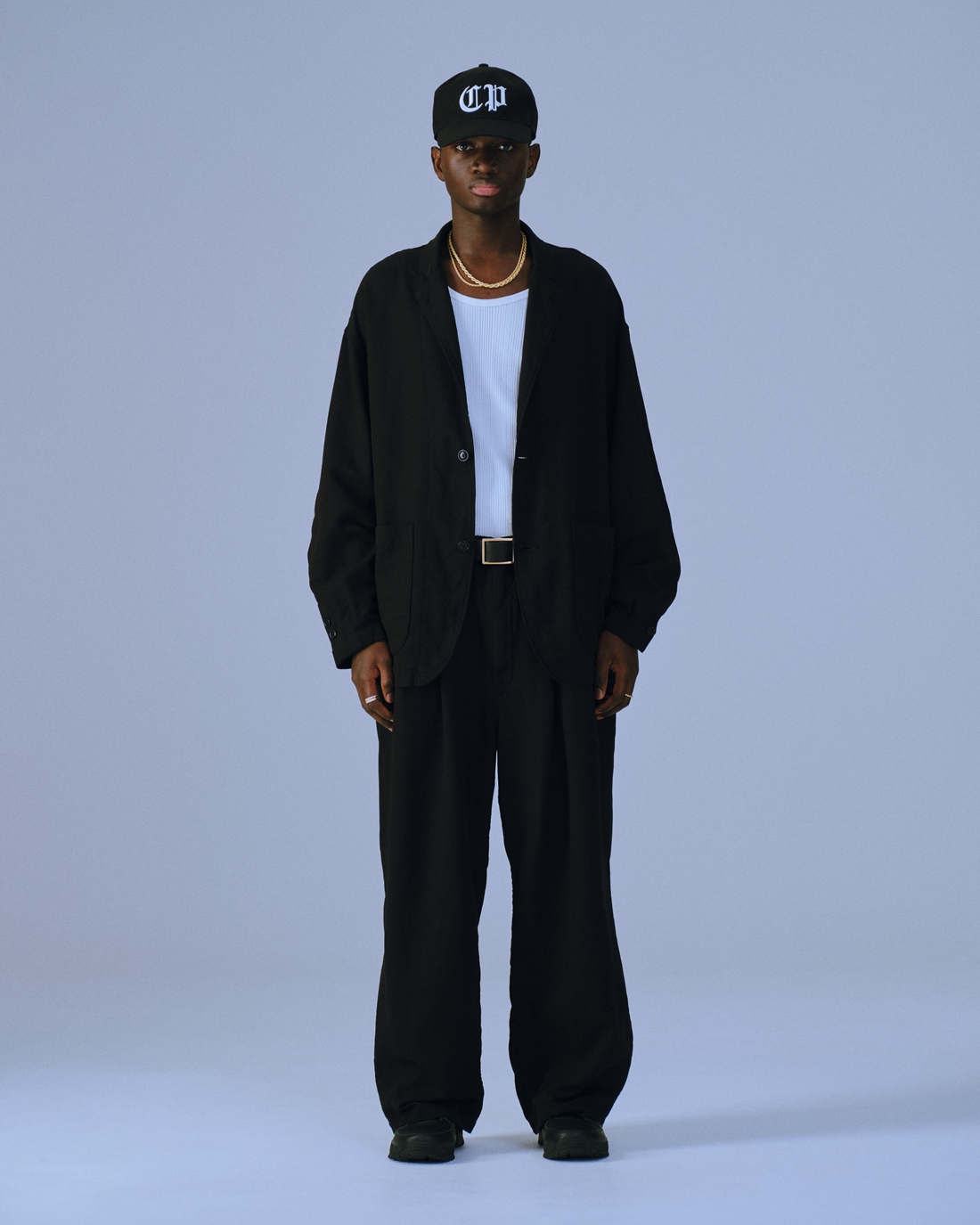 画像: COOTIE PRODUCTIONS/Garment Dyed Double Cloth 2 Tuck Wide Easy Trousers（Black）［ツータックワイドイージートラウザース-23春夏］