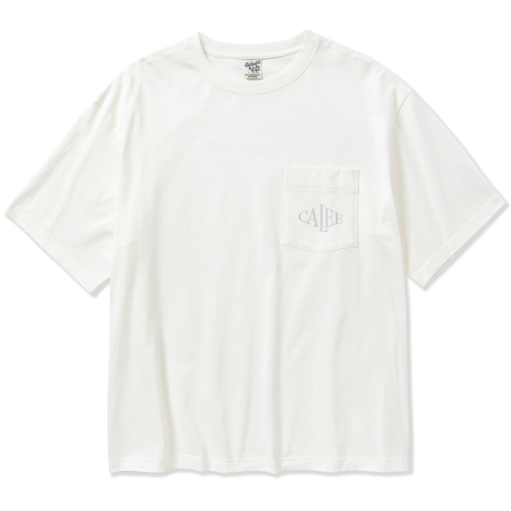 画像: CALEE/Drop shoulder CALEE logo pocket t-shirt（White）［ドロップショルダーポケT-23春夏］