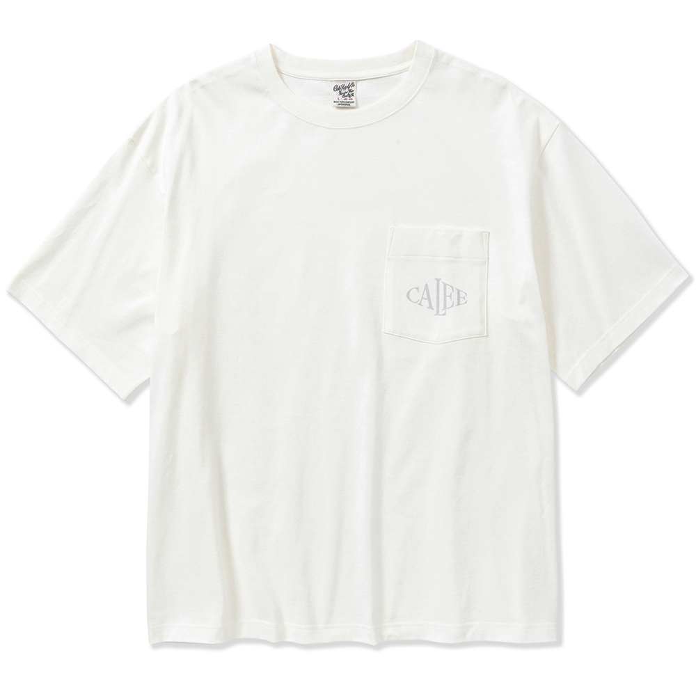 画像: CALEE/Drop shoulder CALEE logo pocket t-shirt（White）［ドロップショルダーポケT-23春夏］