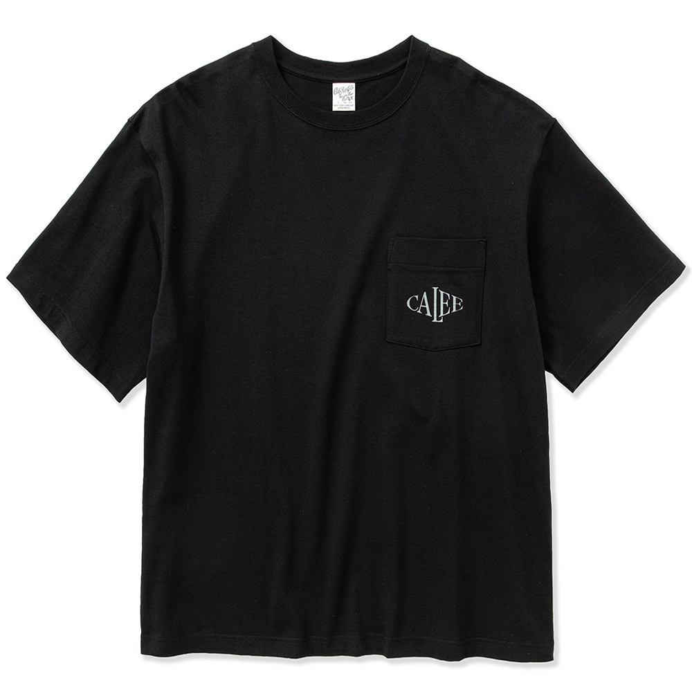 画像: CALEE/Drop shoulder CALEE logo pocket t-shirt（Black）［ドロップショルダーポケT-23春夏］