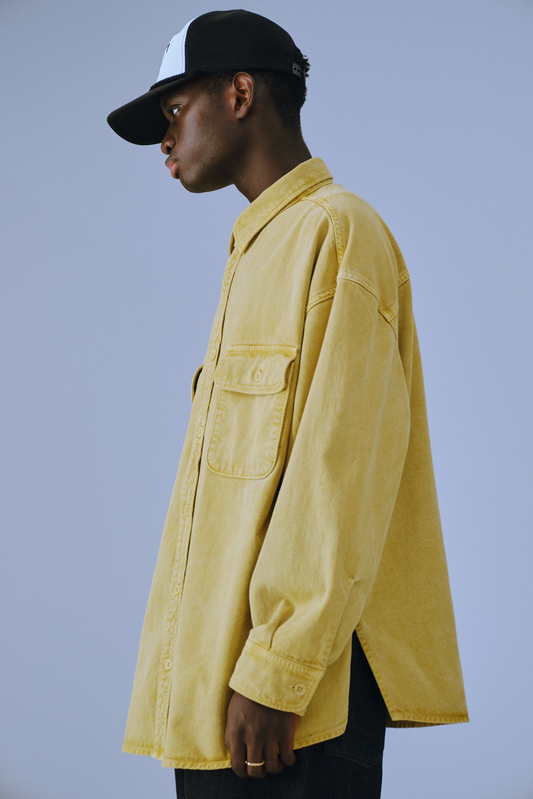 画像: COOTIE PRODUCTIONS/Pigment Dyed Hard Twisted Yarn CPO Jacket（Yellow）［ピグメントダイCPO JKT-23春夏］