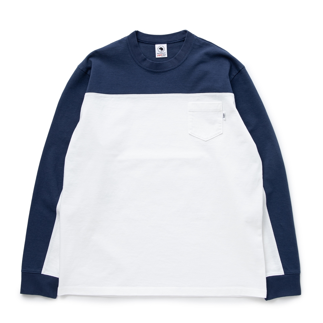 画像: RATS/CROSS CUT LS TEE（BLUE）［クロスカット長袖T-23春夏］