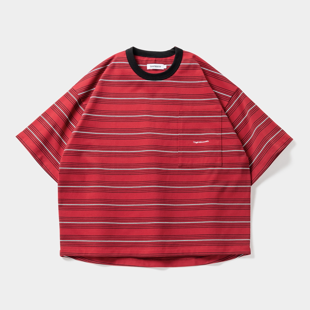 画像: TIGHTBOOTH/DRY BORDER T-SHIRT（Red） 【30%OFF】［ドライボーダーT-23春夏］