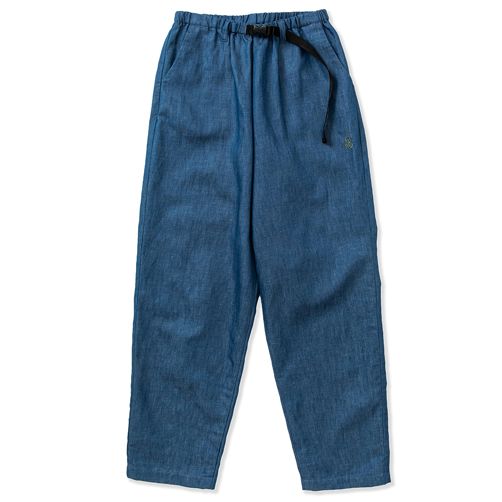 画像: CALEE/C/L Embroidery wide silhouette easy trousers（Indigo blue） 【40%OFF】［イージートラウザース-23春夏］