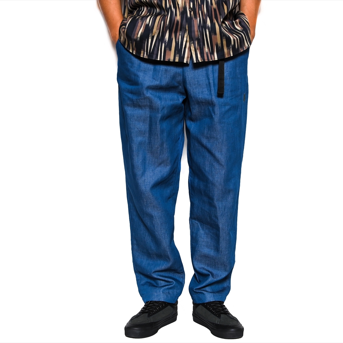 画像: CALEE/C/L Embroidery wide silhouette easy trousers（Indigo blue） 【40%OFF】［イージートラウザース-23春夏］