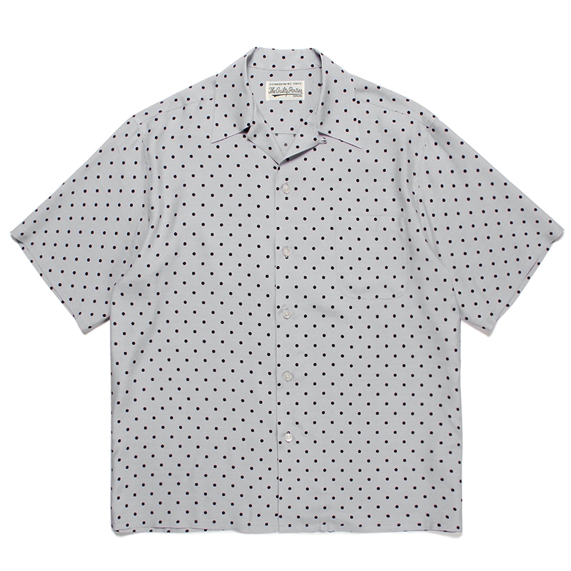 画像: WACKO MARIA/SMALL DOTS OPEN COLLAR SHIRT（GRAY）［スモールドットオープンカラーシャツ-23春夏］