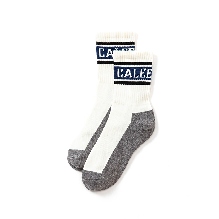 画像: CALEE/Jacquard pile socks（Black）［ジャガードパイルソックス-23春夏］
