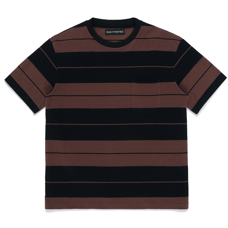 画像: WACKO MARIA/STRIPED T-SHIRT（BROWN/BLACK）［ストライプT-23春夏］