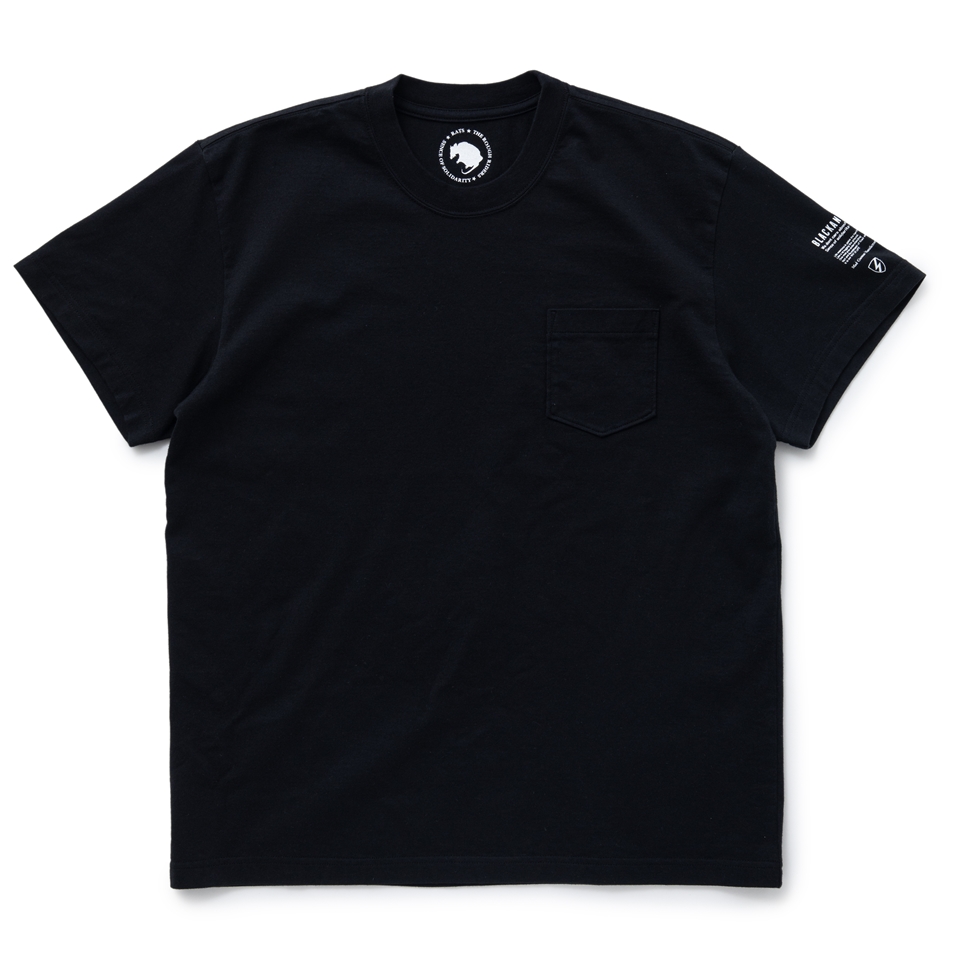 画像: RATS/PACK TEE "CREW NECK POCKET REGULAR SILHOUETTE"（BLACK）［プリントポケT-23春夏］