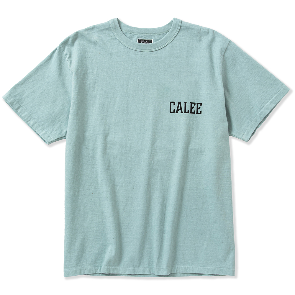 画像: CALEE/×MIHO MURAKAMI Binder neck CL butterfly logo vintage t-shirt（Lt.Blue） 【60%OFF】［プリントT-23春夏］