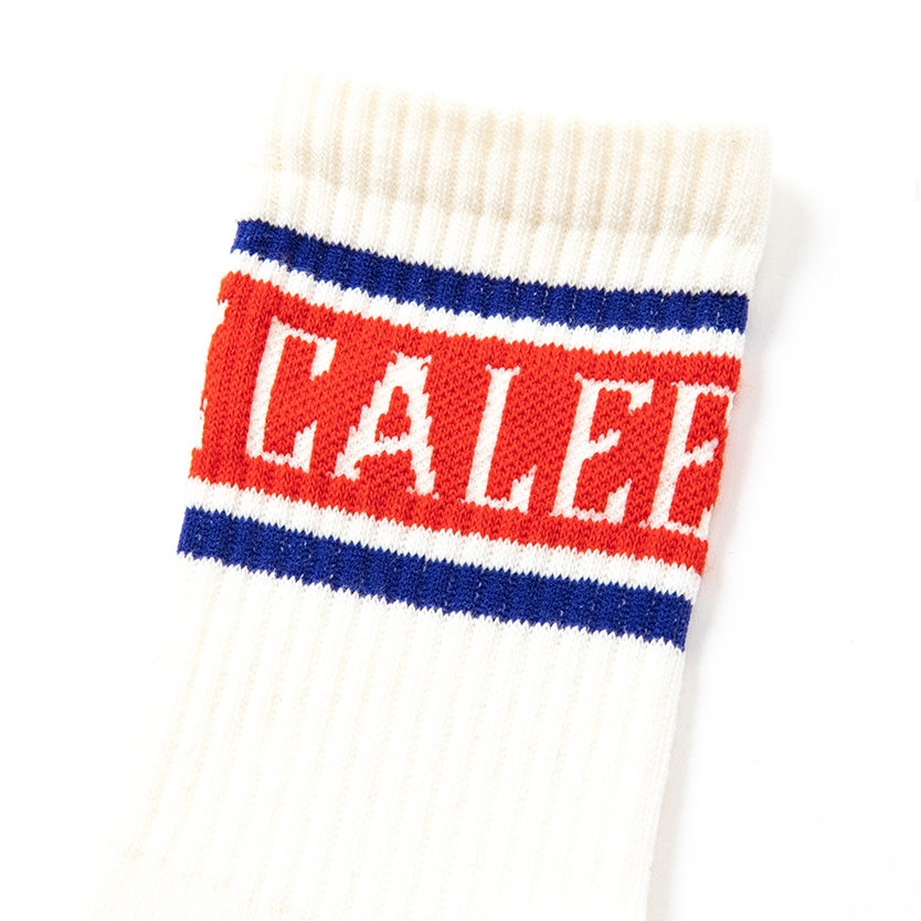 画像: CALEE/Jacquard pile socks（Blue）［ジャガードパイルソックス-23春夏］