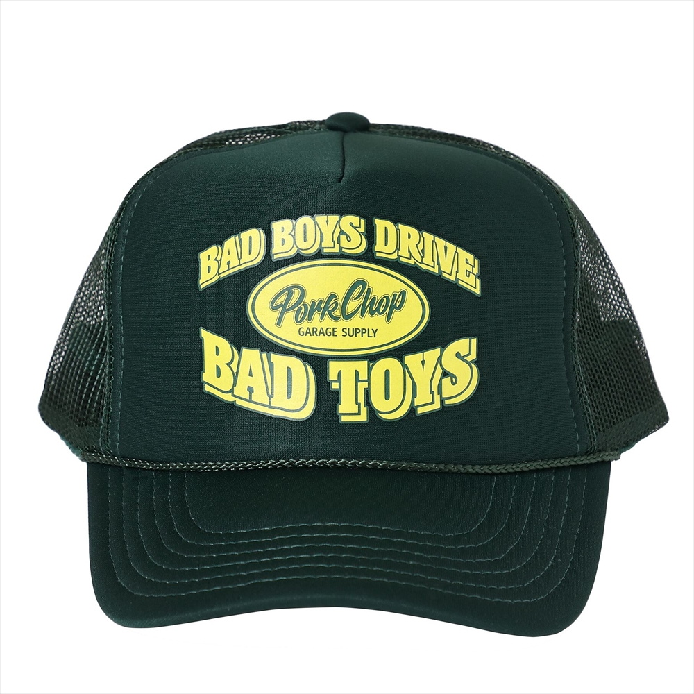 画像: PORKCHOP/BAD TOYS CAP（DARK GREEN）［メッシュキャップ-23春夏］