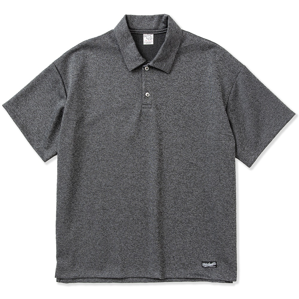 画像: CALEE/Mix tweed jersey type drop shoulder polo shirt（Gray） 【50%OFF】［ドロップショルダーポロシャツ-23春夏］