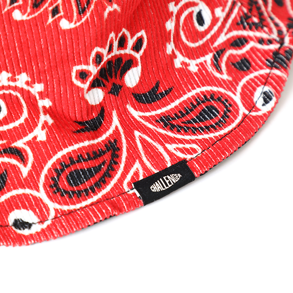 画像: CHALLENGER/REVERSIBLE BANDANA HAT（RED）［リバーシブルバンダナハット-23秋冬］