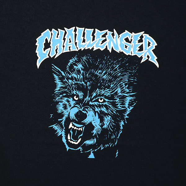 画像: CHALLENGER/THUNDER WOLF TEE（BLACK）［プリントT-23秋冬］