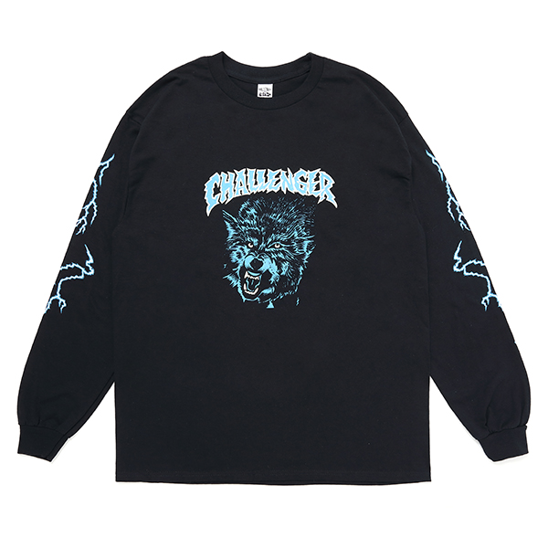 画像: CHALLENGER/L/S WOLF TEE（BLACK）［プリント長袖T-23秋冬］