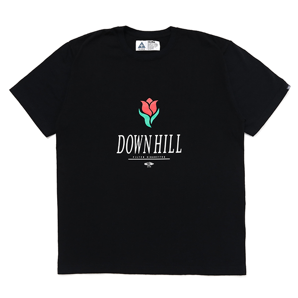 画像: CHALLENGER/DOWNHILL TEE（BLACK）［プリントT-23秋冬］