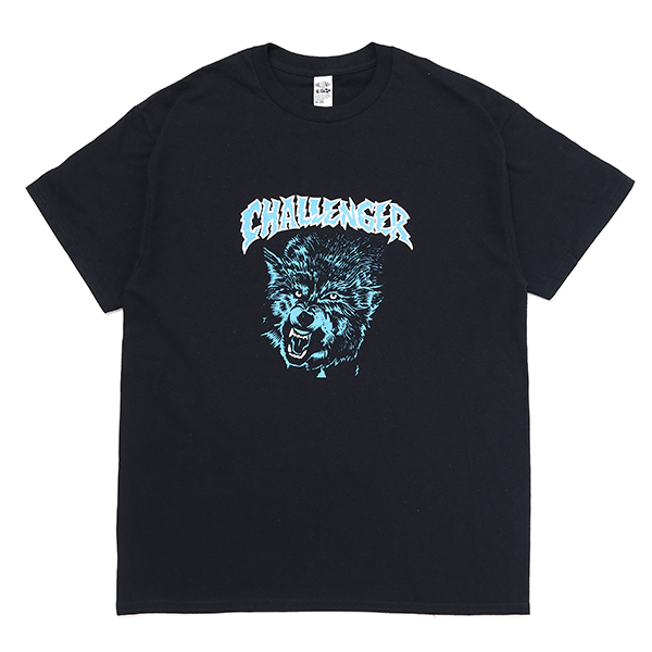 画像: CHALLENGER/THUNDER WOLF TEE（BLACK）［プリントT-23秋冬］