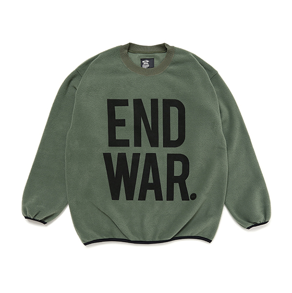 画像: CHALLENGER/C/N END WAR FLEECE（DARK GREEN）［フリースクルーネック-23秋冬］