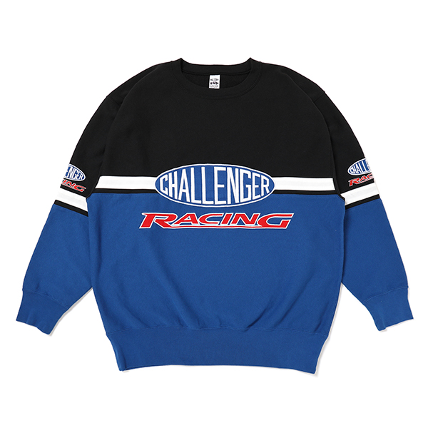 画像: CHALLENGER/CMC RACING SWEAT（BLUE/BLACK）［クルーネックスウェット-23秋冬］