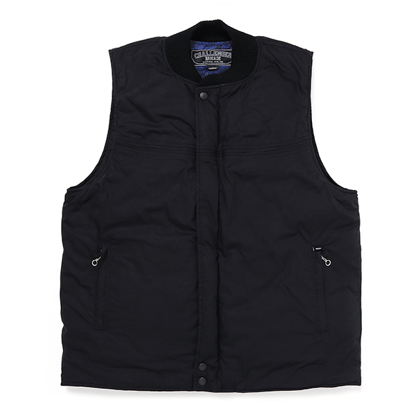 画像: CHALLENGER/DERBY DOWN VEST（BLACK/NAVY）［ダービーダウンベスト-23秋冬］