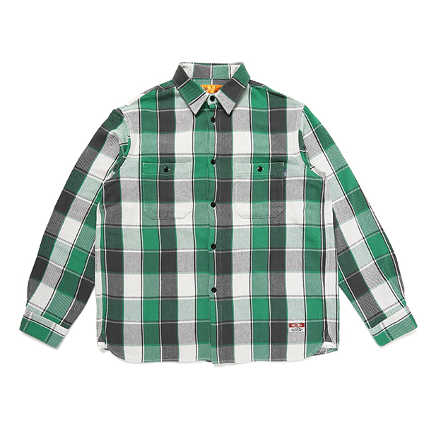 画像: CHALLENGER/L/S BIG CHECK SHIRT（GREEN）［ビッグチェックシャツ-23秋冬］