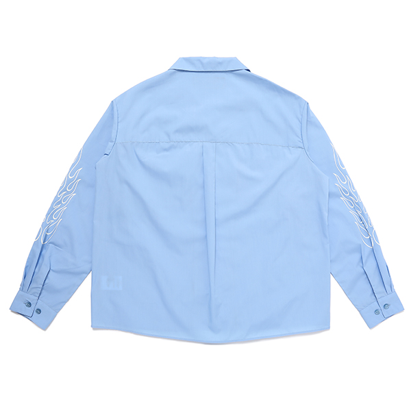BLUE WORK レザーシャツジャケット 赤