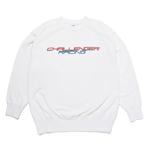 画像: CHALLENGER/RACING LOGO C/N SWEAT（WHITE）［クルーネックスウェット-23秋冬］