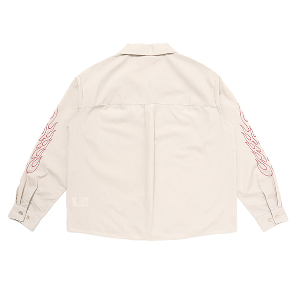 画像: CHALLENGER/L/S FIRE WORK SHIRT（BEIGE）［ファイヤーワークシャツ-23秋冬］