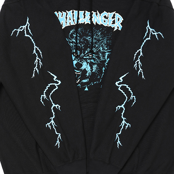 画像: CHALLENGER/THUNDER WOLF HOODIE（BLACK）［プルオーバーパーカー-23秋冬］