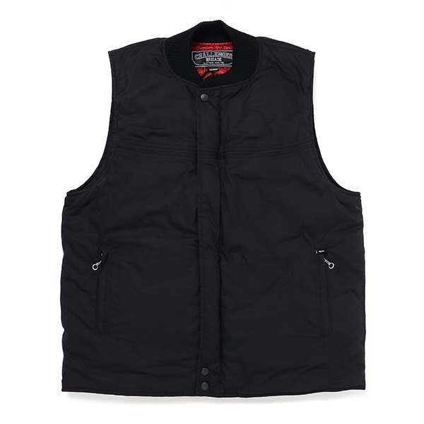 画像: CHALLENGER/DERBY DOWN VEST（BLACK/RED）［ダービーダウンベスト-23秋冬］