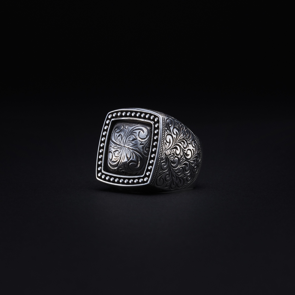画像: ANTIDOTE BUYERS CLUB/Engraved Mafia Ring（Silver）