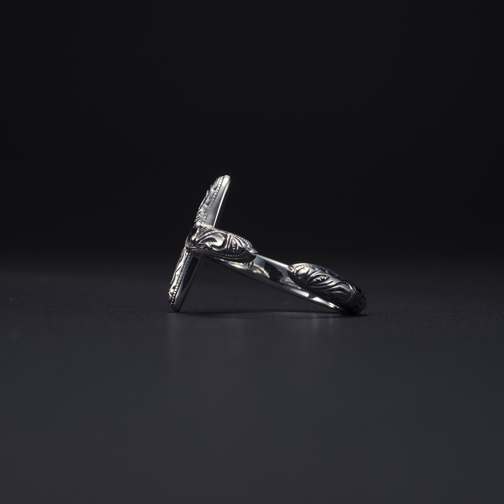 画像: ANTIDOTE BUYERS CLUB/Engraved Cross Ring（Silver）［クロスリング］
