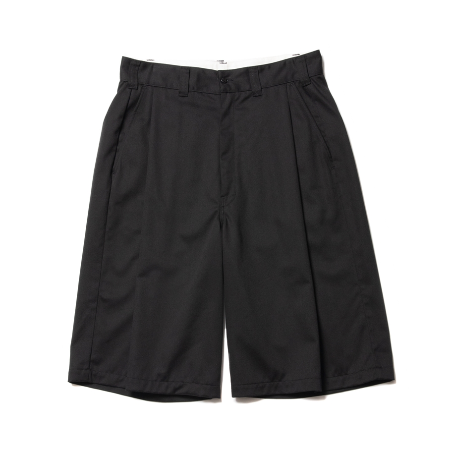 画像: COOTIE PRODUCTIONS/C/R Twill Raza 1Tuck Shorts（Black）［C/Rツイルワンタックショーツ-23春夏］