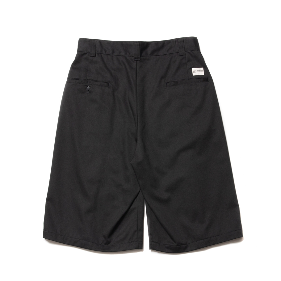 画像: COOTIE PRODUCTIONS/C/R Twill Raza 1Tuck Shorts（Black）［C/Rツイルワンタックショーツ-23春夏］